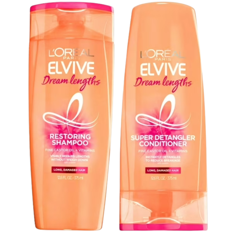 L'Oréal Paris Elvive Dream Lengths Restoring Shampoo & Super Detangler Conditioner Set - 12.6 fl oz Each - For Long, Damaged Hair - Image 1
