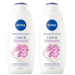 NIVEA Care & Diamond Nourishing Bubble Bath, 750 mL, 2-Pack, Luxurious Scent & Diamond Shine