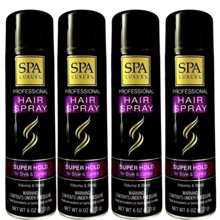 Spa Luxury Professional Hair Spray - Super Hold for Style & Control (6 oz, 4-Pack) - Image 1