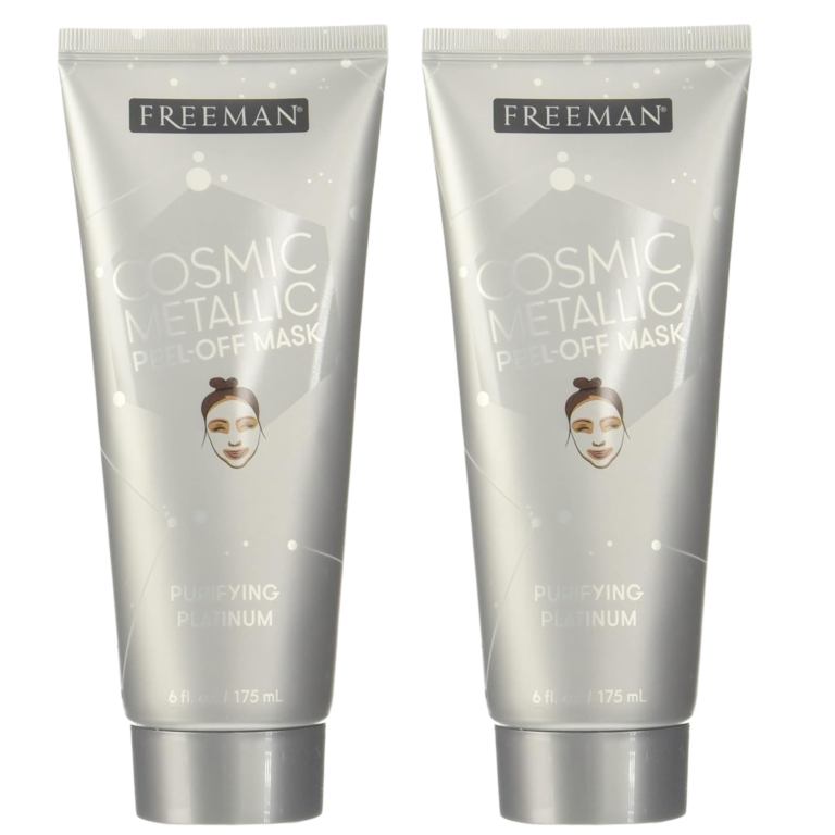 Freeman Cosmic Metallic Peel-Off Mask - Purifying Platinum (6 fl oz, 2-Pack) - Image 1