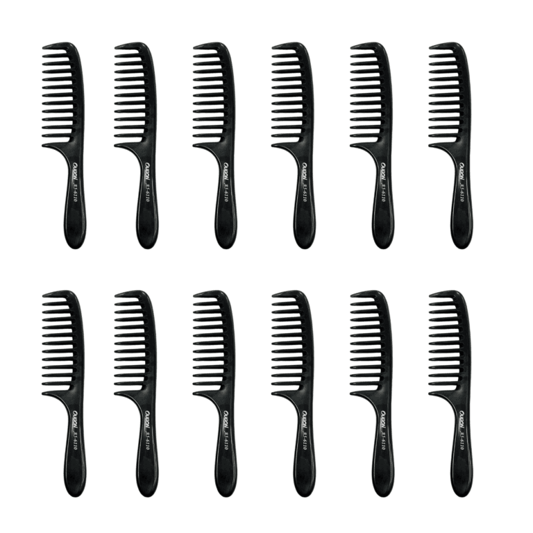 Oubon Wide Tooth Comb | for Curly, Wavy, Thick and Long Hair | Compact Size, Women & Men | Detangling, Hair Styling, Shower | Black 12pcs - Image 2