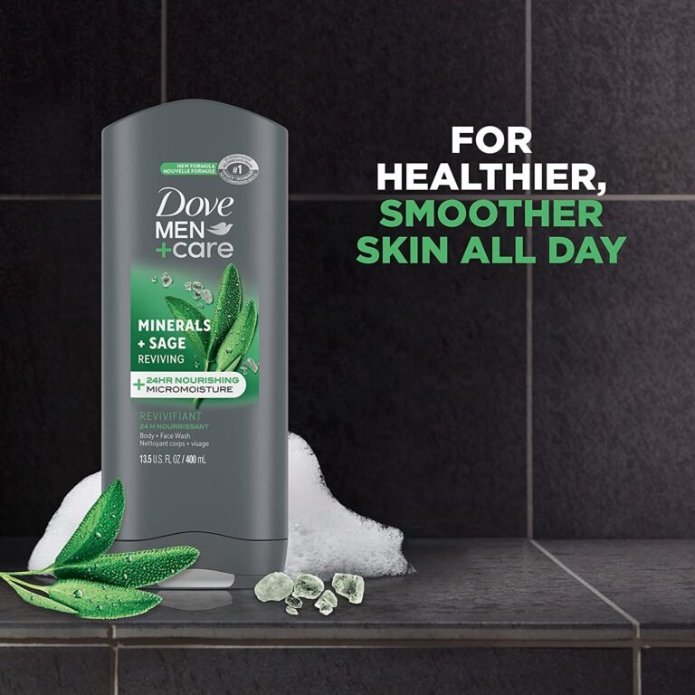 DOVE MEN + CARE Reviving Minerals & Sage & Clean Comfort Body and Face Wash, 13.50 Oz Each (Pack Of 2). - Image 3