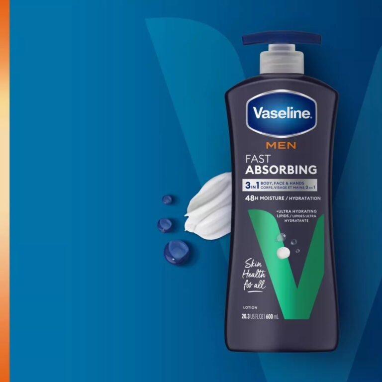Vaseline Men Fast Absorbing Non Greasy Body Face and Hand Lotion All Skin, 20.3 oz Each (Pack of 2) - Image 6