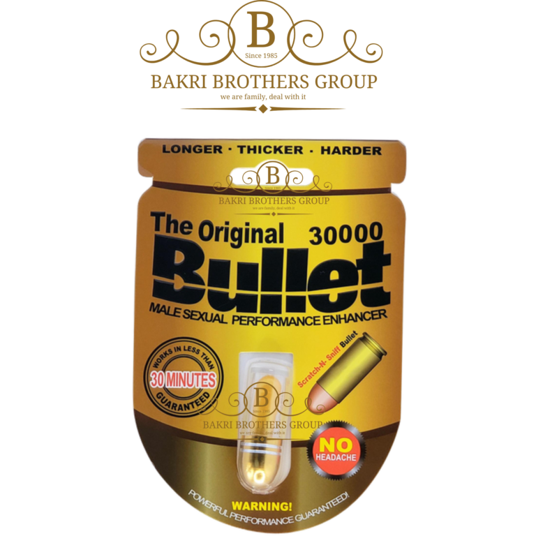 The Original Bullet 30000 Male Enhancement Supplement – Extra Strength Formula – Longer, Thicker & Harder Performance - Image 1