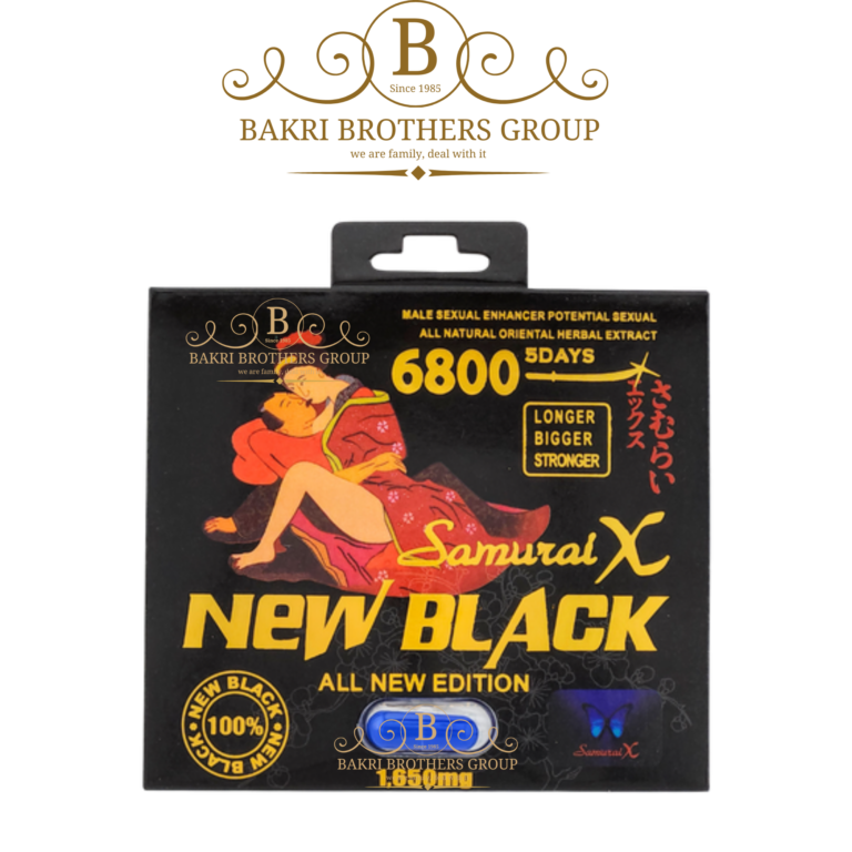 Samurai X New Black 6800 Male Enhancement Supplement – All-Natural Herbal Formula – Lasts Up to 5 Days - Image 1