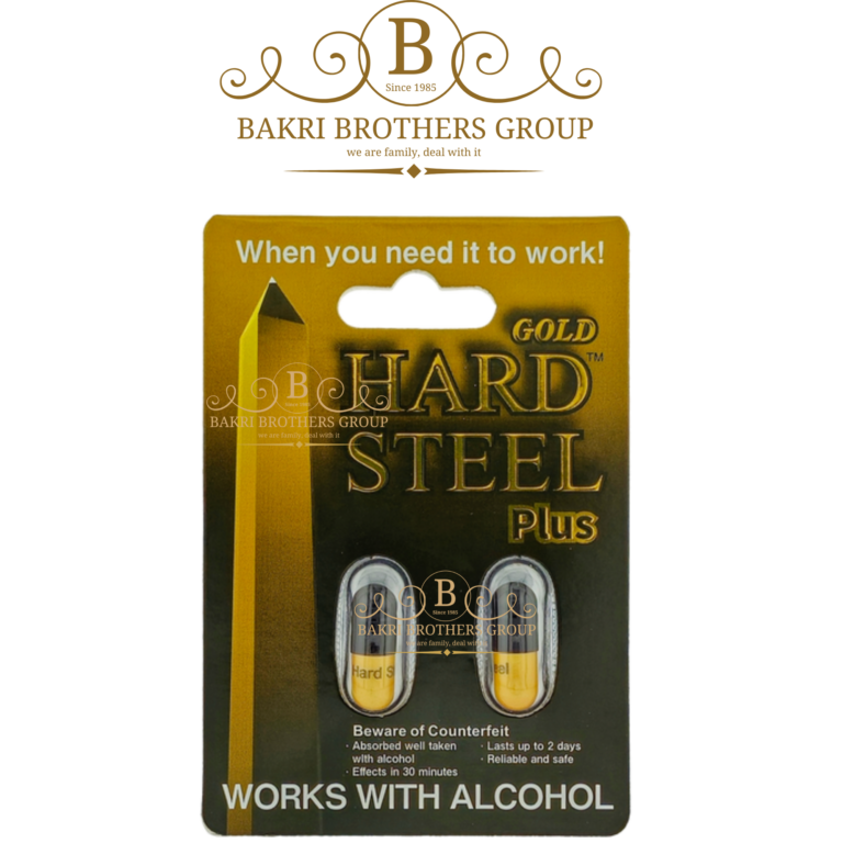 Hard Steel Gold Plus Male Enhancement Supplement – Twin Pack Formula – Fast-Acting, Alcohol-Compatible & Long-Lasting - Image 1