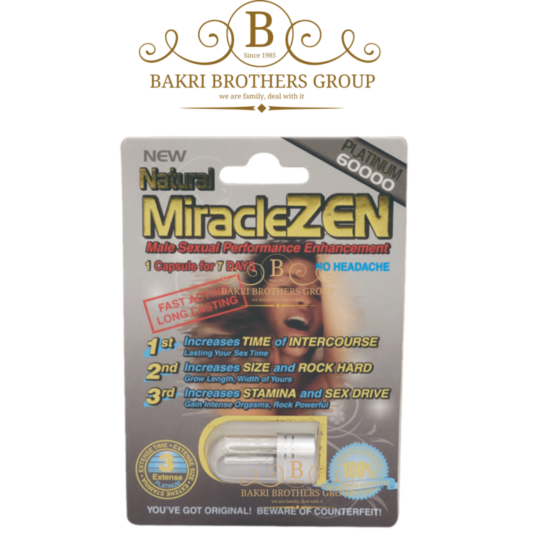 MiracleZEN Platinum 60000 Male Enhancement Supplement – Fast-Acting, Long-Lasting Formula – Boost Time, Size & Stamina - Image 1