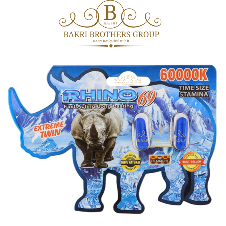 Rhino 69 60000K Male Enhancement Supplement – Extreme Twin Pack Formula – Boost Time, Size & Stamina - Image 1
