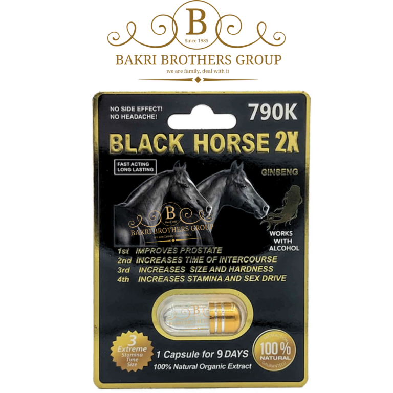 Black Horse 790K Single Pills , Halal, 1 Capsule for 9 Days - Image 1