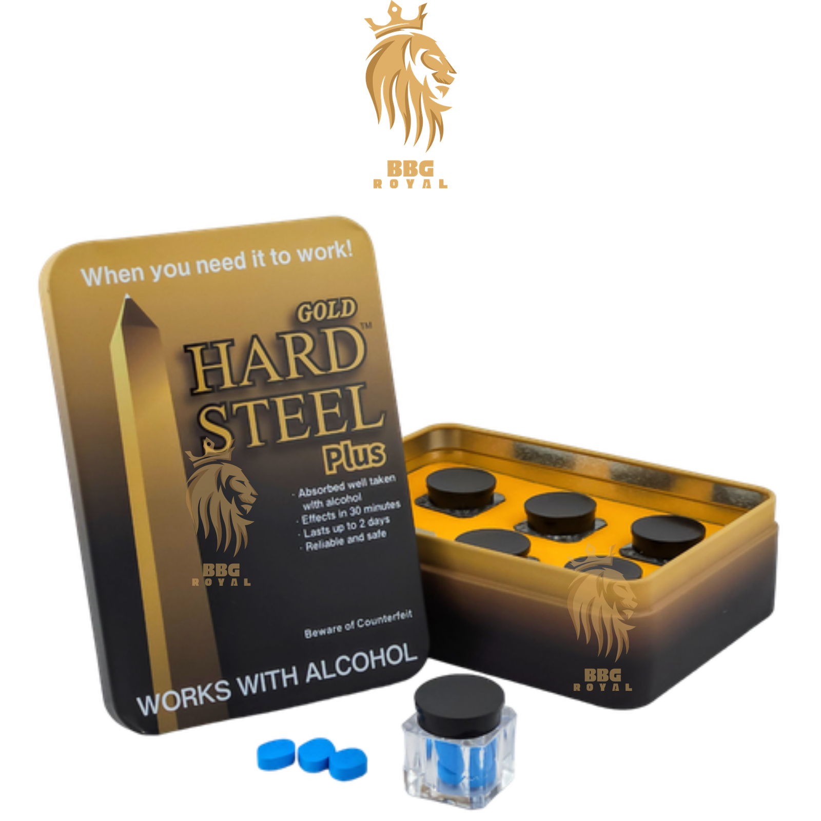 ✅ (48) Hard Steel Gold Plus Male Enhancement Supplement - 18 CT - Image 1