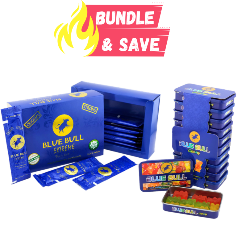 Blue Bull Extreme Male Enhancement Deal: 12 Honey Sachets (20g Each) and 1 Blue Bull Gummy Tin (10 Pcs per Tin) - Image 1