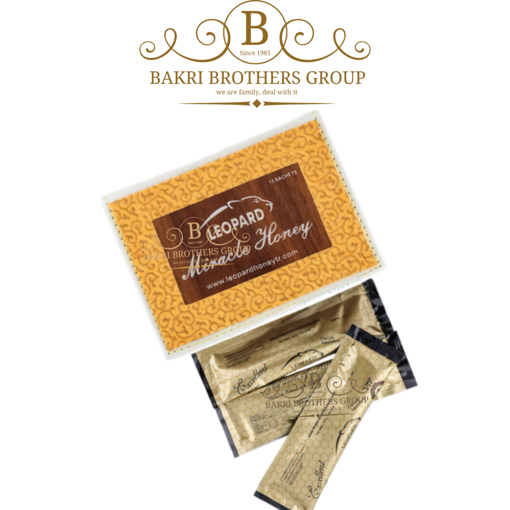 12 sachets in leather-style box, crafted with a herbal honey mix