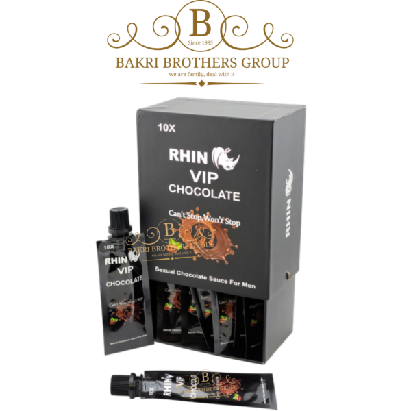 Rhino VIP Silver Chocolate – 10X Strength Male Enhancement Chocolate Sauce – Boost Stamina & Performance