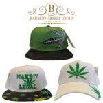 Bold Leaf Motif Caps Collection - Set of 3