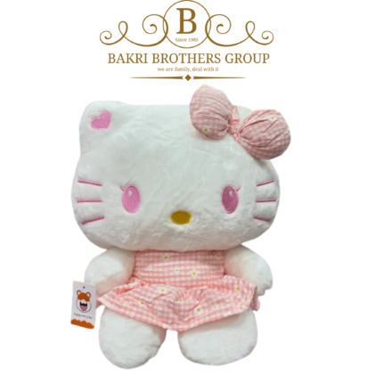 Hello Kitty plush with pink polka dot dress kawaii collectible toy