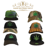 Textured Leaf Motif Caps Collection - Set of 6
