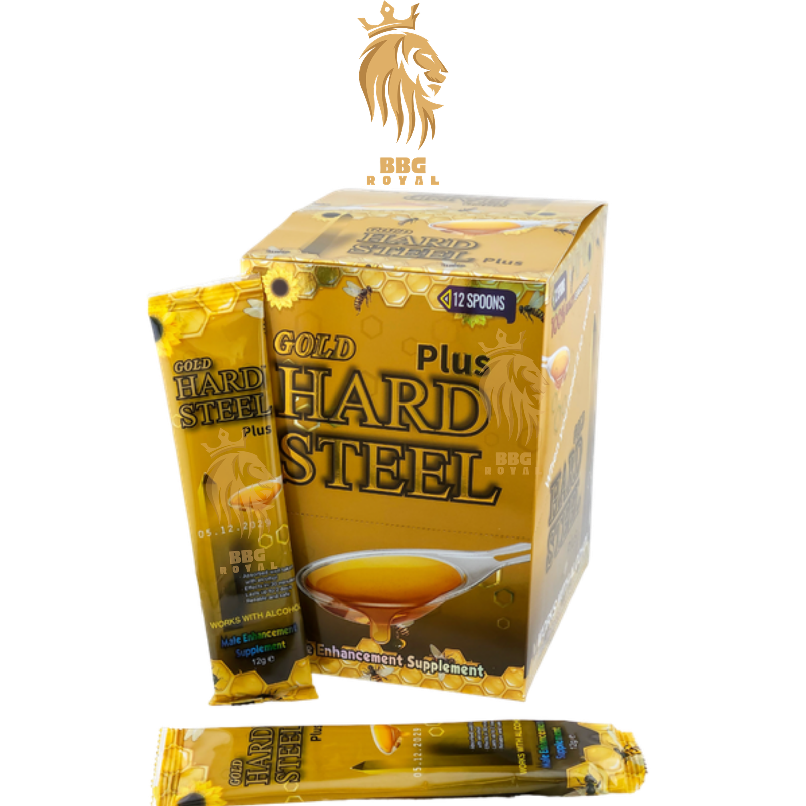 149 Gold Hard Steel Plus Honey for Men | 12 Spoons (12g Each) | Premium Male Enhancement Supplement - Image 1