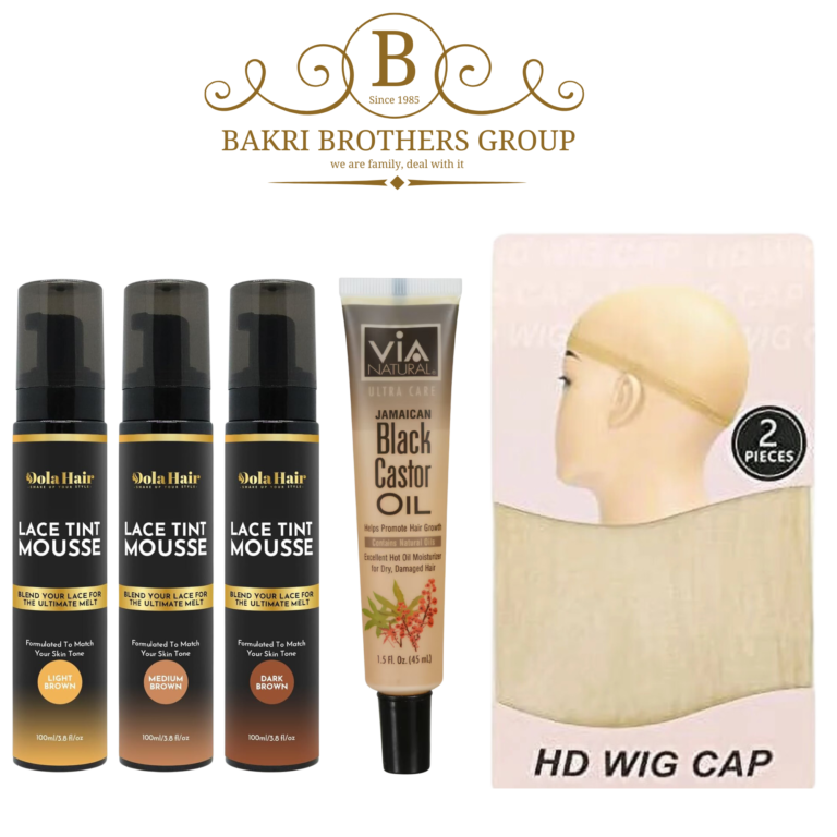 Dola Hair Ultimate Lace Wig Starter Kit - Includes Lace Tint Mousse, Black Castor Oil, and HD Wig Cap - Image 1