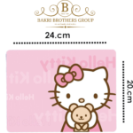 Hello Kitty Pink Mouse Pad with Teddy Bear Design