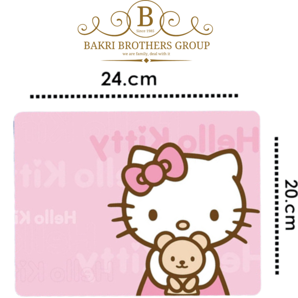 Hello Kitty Pink Mouse Pad with Teddy Bear Design