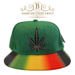 Vibrant Rainbow Brim Leaf Cap