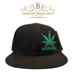 Classic Black Leaf Embroidered Cap