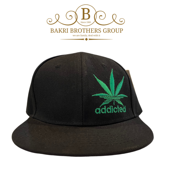 Classic Black Leaf Embroidered Cap