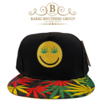 Cheerful Smiley Face Leaf Cap
