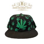 All-Over Green Leaf Embroidered Cap