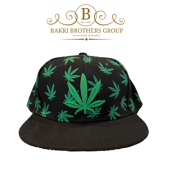 All-Over Green Leaf Embroidered Cap