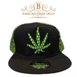Neon Green Leaf Mesh Cap