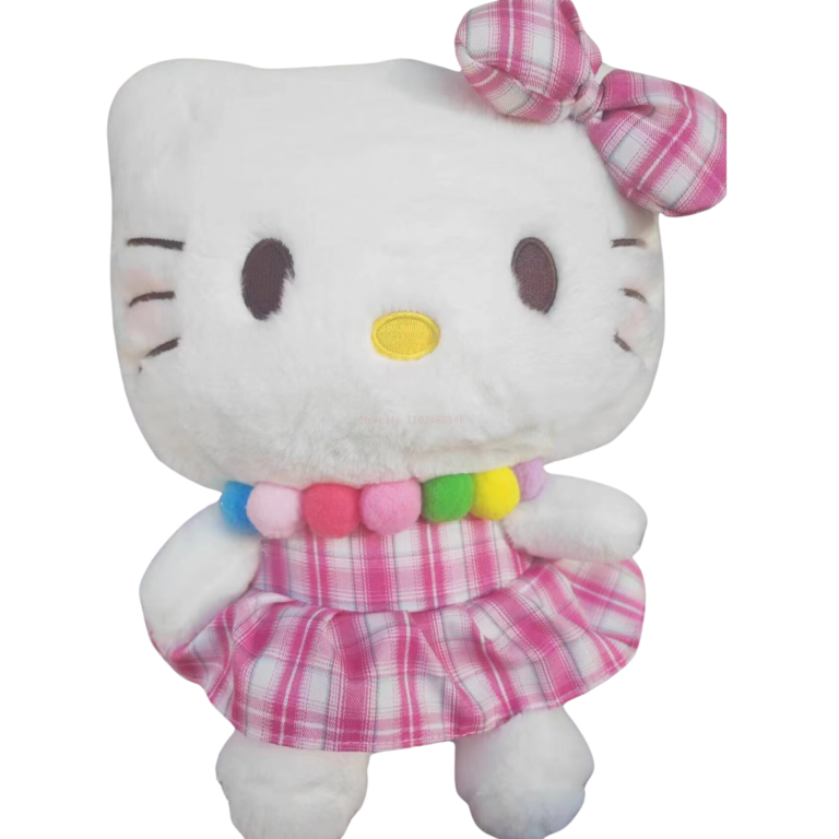 Hello Kitty Plush Doll in Pink Gingham Dress - Image 3