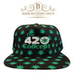The 420 Concept All-Over Leaf Print Cap