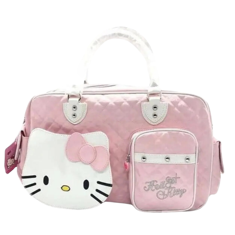 Hello Kitty Pink Quilted Travel Bag - Image 3