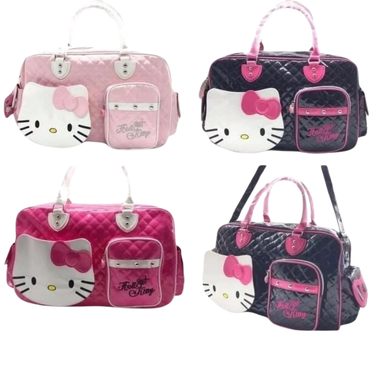Hello Kitty Pink Quilted Travel Bag - Image 4