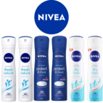 NIVEA Deodorant and Anti-Perspirant Spray Collection - Fresh Natural, Protect & Care, Dry Fresh (150ml Each)