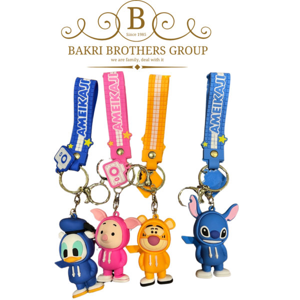 Adorable Cartoon Animal Keychain Collection, Pack of 2 (Randomly Picked)