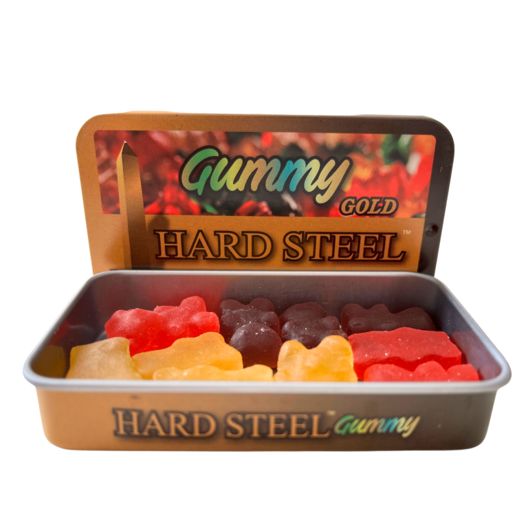 Hard Steel Gold Gummy Male Enhancement Supplement Box,10 Gummies per Box, Halal & Non GMO - Image 4