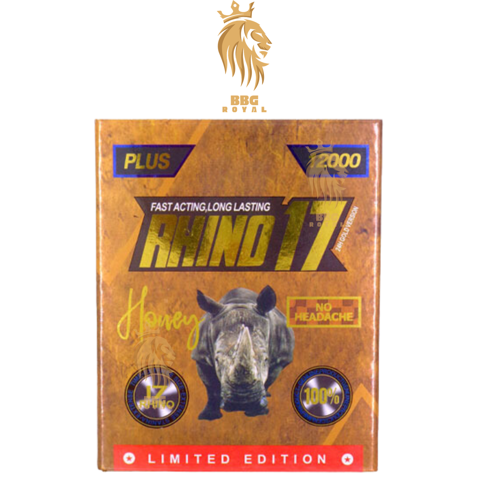 70 Rhino 17 Honey | Fast-Acting & Long-Lasting Sexual Enhancement for Men | Boost Stamina, Performance & Vitality | Hard Box - Image 1
