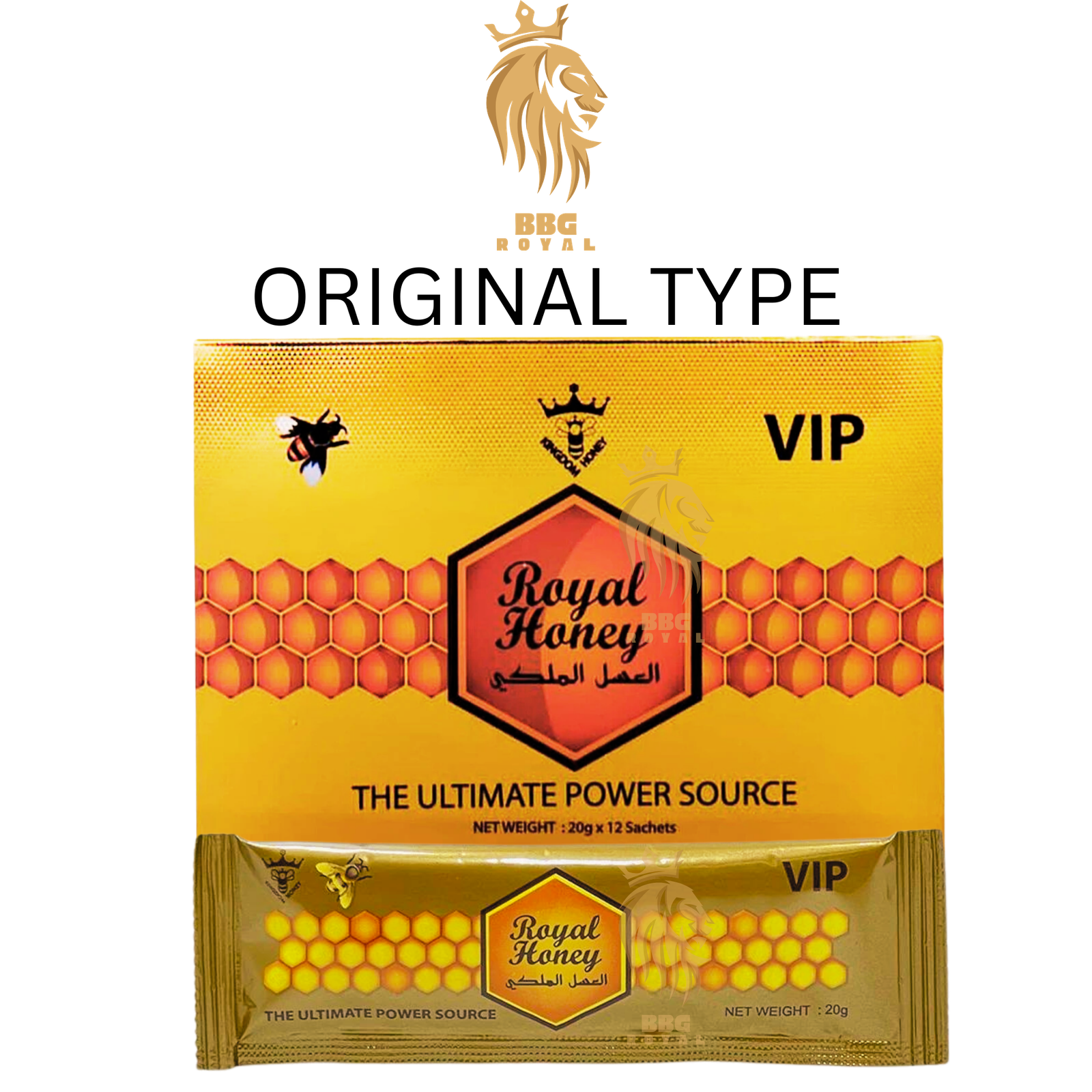 VIP-REG-QR VIP Royal Honey (12 Sachets – 20 G) Full Box, Big Sale | Regular Box - Image 1