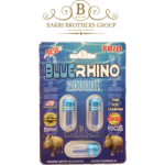 Blue Rhino 2000K Male Enhancement Supplement – Triple Shot Formula – Maximum Time, Size & Stamina Boost