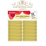 Annie Wire Mesh Rollers – 12 Pack, 11/16" Small (Yellow)