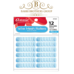 Annie Wire Mesh Rollers – 12 Pack, 1/2" X-Small (Blue)