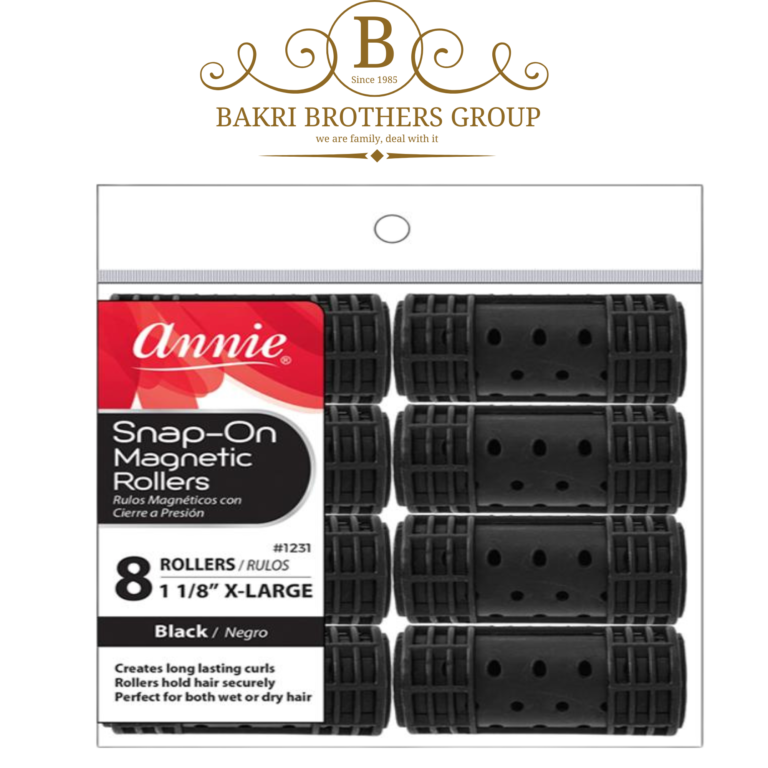 Annie Snap-On Magnetic Rollers – X-Large 1 1/8" (8 Pcs) - Image 1