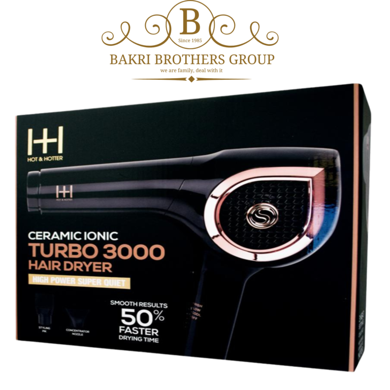 Hot & Hotter Ceramic Ionic Turbo 3000 Hair Dryer – High Power, Super Quiet - Image 1