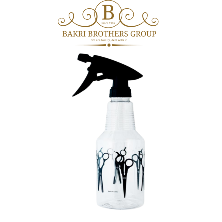 Pack of 10 – Professional Salon Spray Bottles – Clear with Scissor Print - Image 1