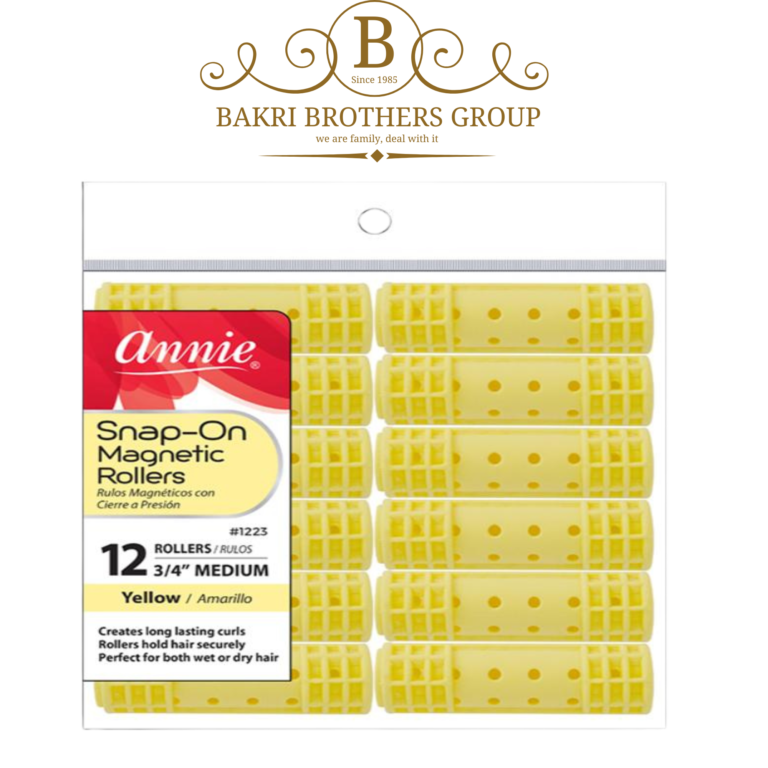 Annie Snap-On Magnetic Rollers – Medium 3/4" (12 Pcs) - Image 1