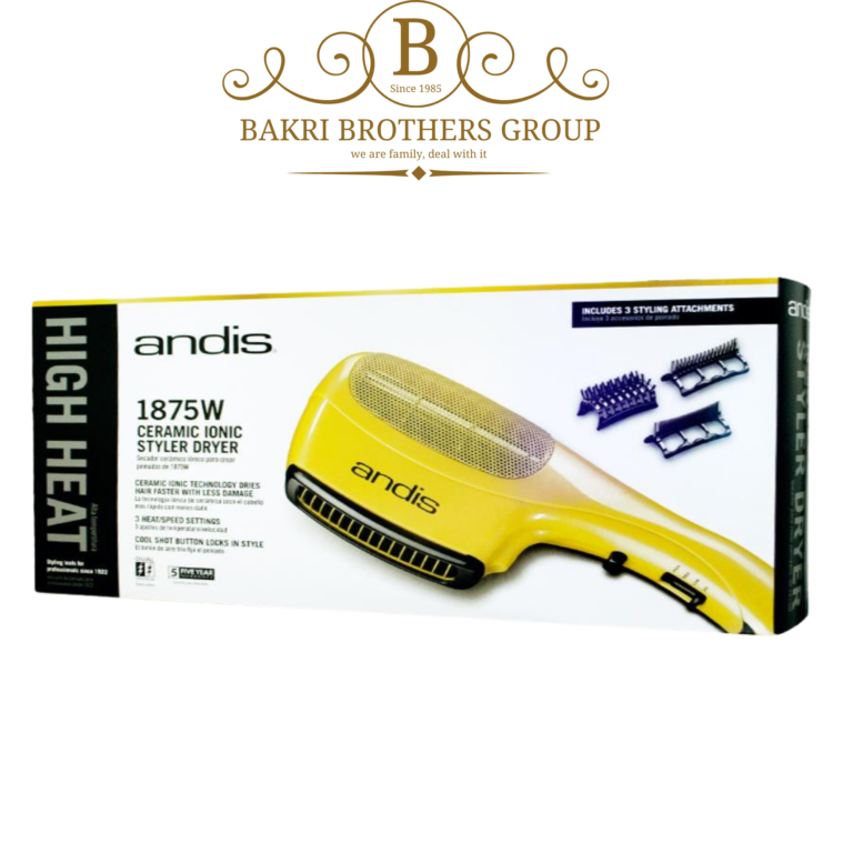 Andis 1875W Ceramic Ionic Styler Dryer – High Heat Professional Hair Dryer - Image 1