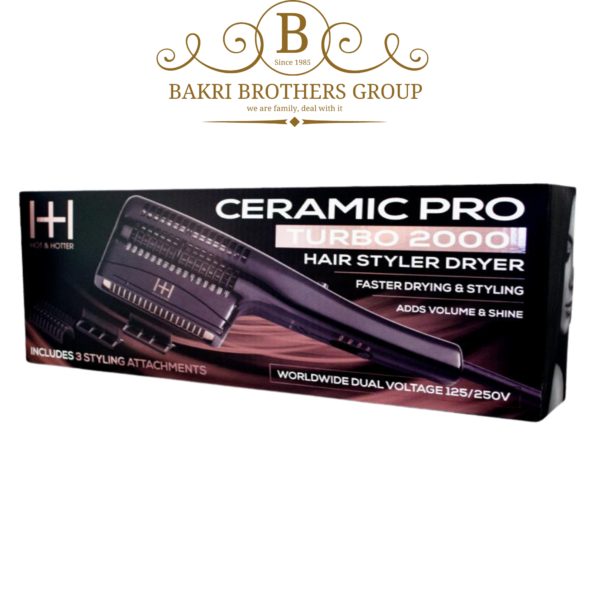 Hot & Hotter Ceramic Pro Turbo 2000 Hair Styler Dryer