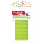 Annie Self-Gripping Rollers – 6 Pack, 3/4" Diameter (Green)